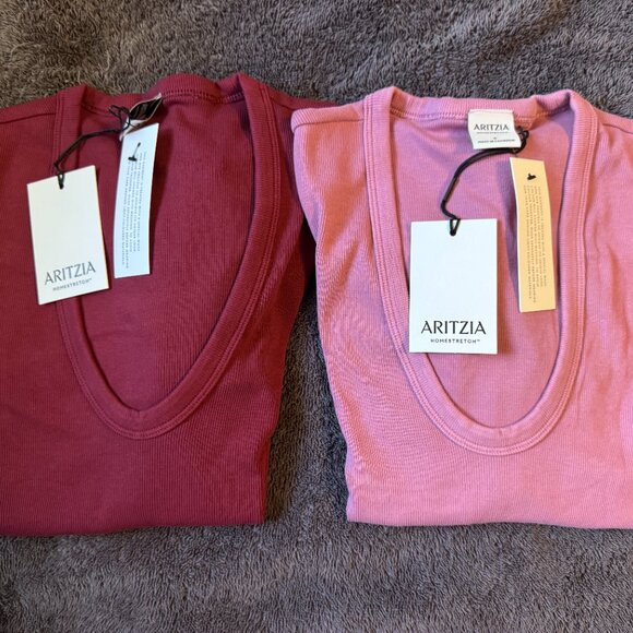 BNWT Aritzia HomeStretch™ Rib V-Neck Longsleeve, colours and sizes in details - Picture 3 of 4